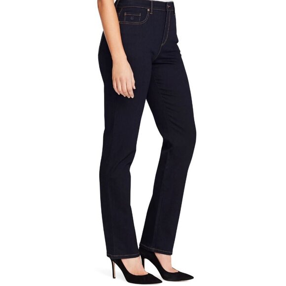 Petite Gloria Vanderbilt Amanda Classic Jeans Color: Rinse Noir Size: 14 PETITE - Picture 1 of 4